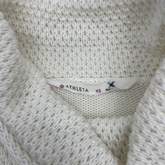ATHLETA Knit Turtleneck Sweater Top Size XS Off White Casual Cozy Warm Layer - Picture 4 of 7